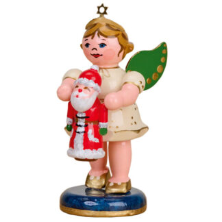 Engel mit Weihnachtsmann 6,5cm