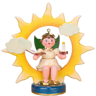 Engel Sonne-Buch-Kerze 20cm