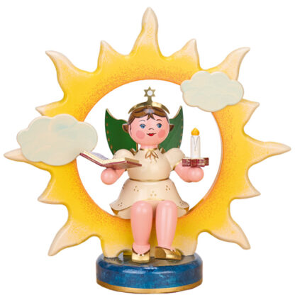 Engel Sonne-Buch-Kerze 20cm