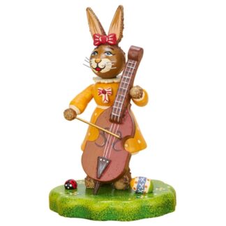 Hasenmusikant - Mädchen mit Kontrabaß 9cm